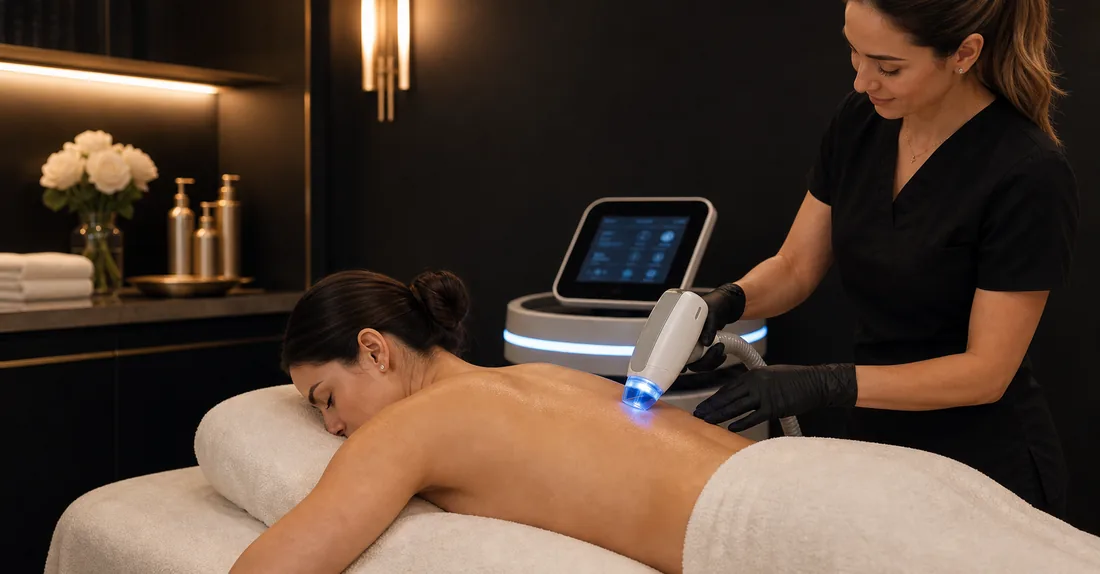 Séance Médico Laser ICE pour le dos d'une cliente